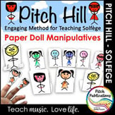 Pitch Hill Solfege Method: Paper Doll Puppet Manipulatives Digital Resources